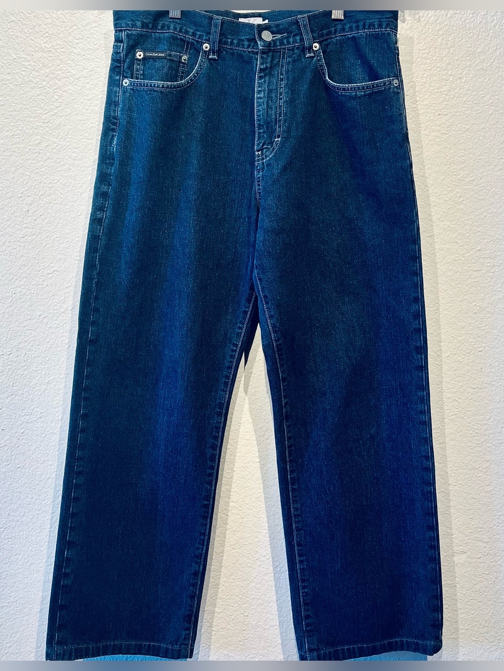 Calvin Klein Jeans Straight-Leg Dark Blue Denim - Size 32 (Men’s)